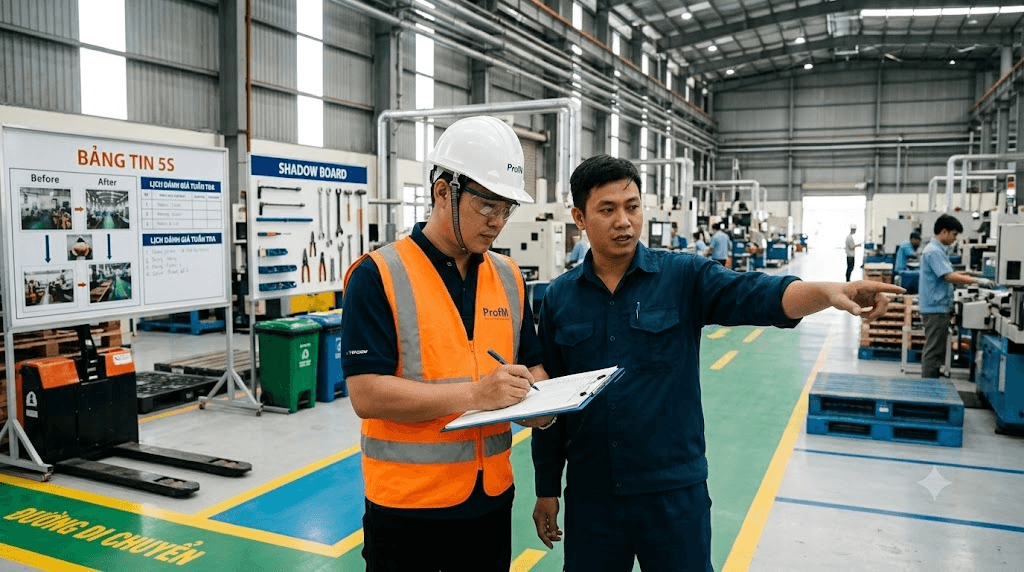 Checklist đánh giá hiện trường sản xuất theo tiêu chuẩn 5S là gì