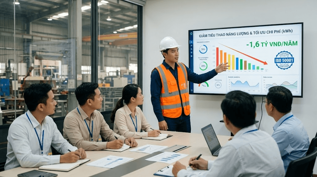 Kết quả tối ưu chi phí năng lượng tiết kiệm 1,6 tỷ đồng mỗi năm